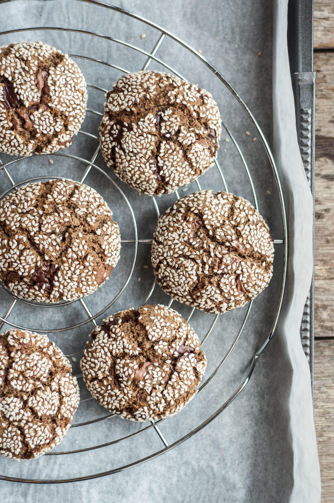 Foto em destaque de Cookies de Tahini
