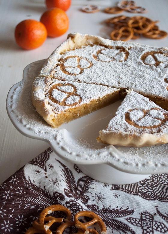 Foto em destaque de Tarte de Grão-de-Bico com Pretzel