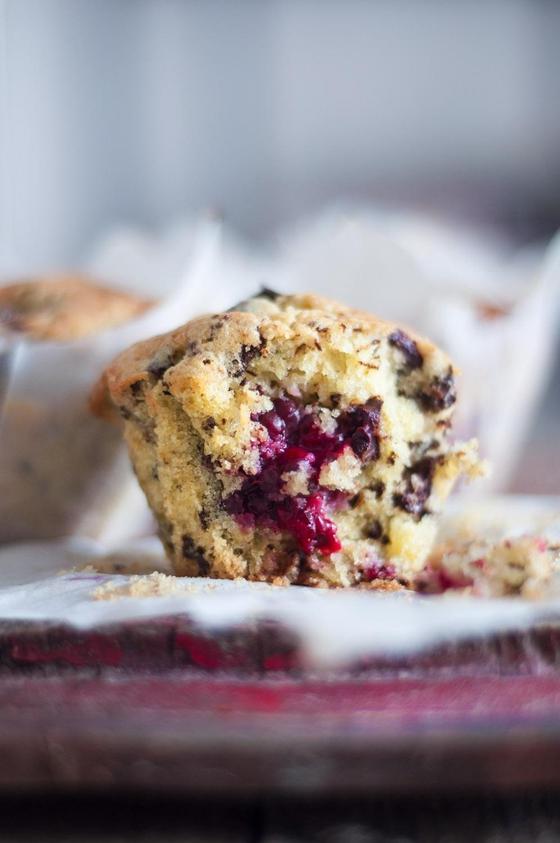 Foto em destaque de Muffins de Chocolate e Amoras