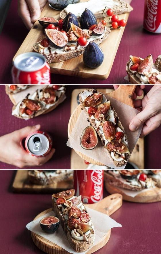 Foto em destaque de Bruschetta com Queijo-Creme e Figos
