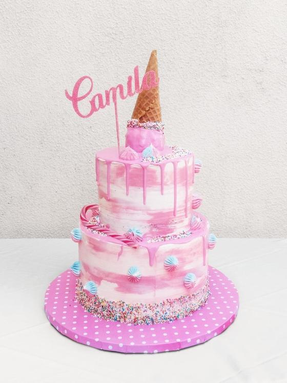 Foto em destaque de Bolo Cone de Gelado - Camila