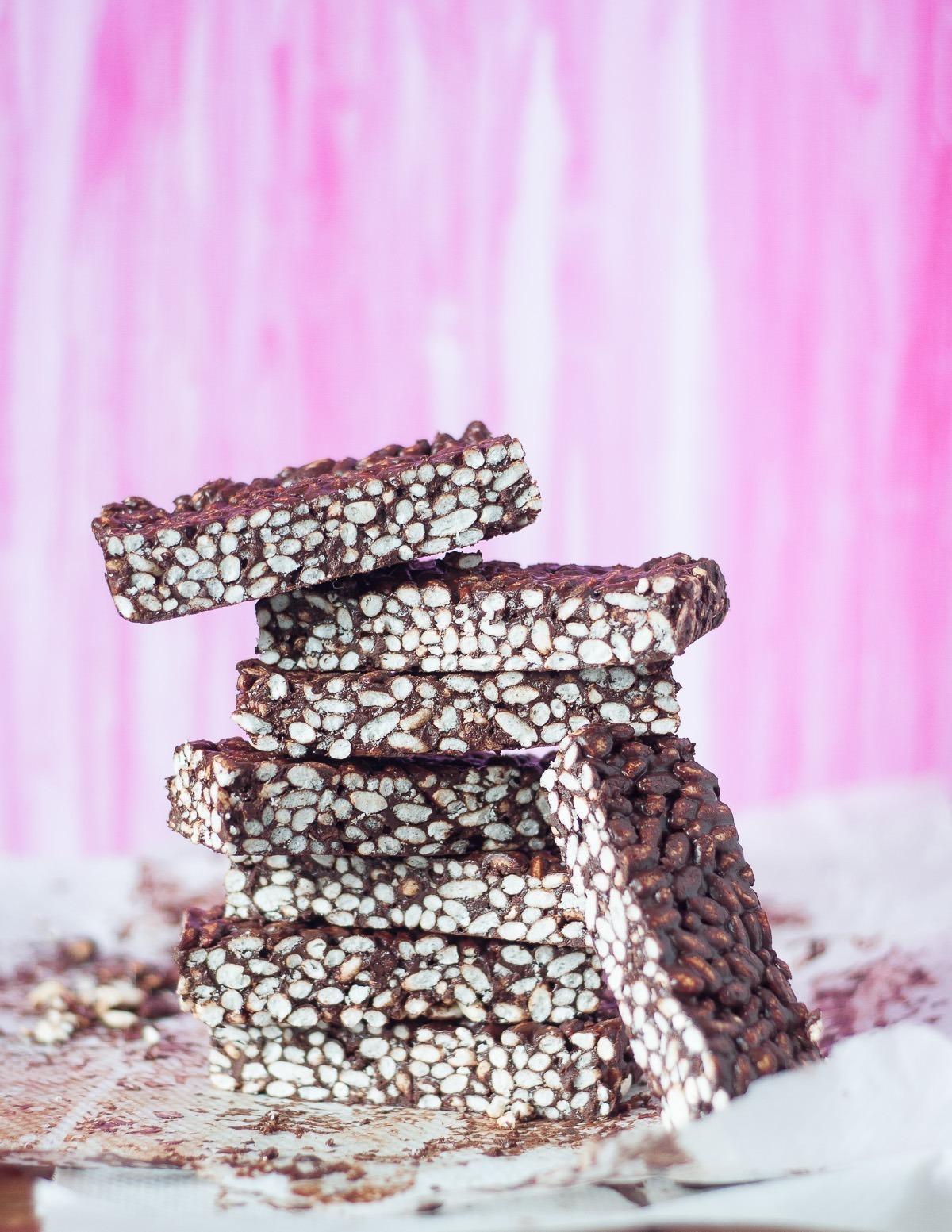 Foto em destaque de Barrinhas Nices de Arroz e Chocolate